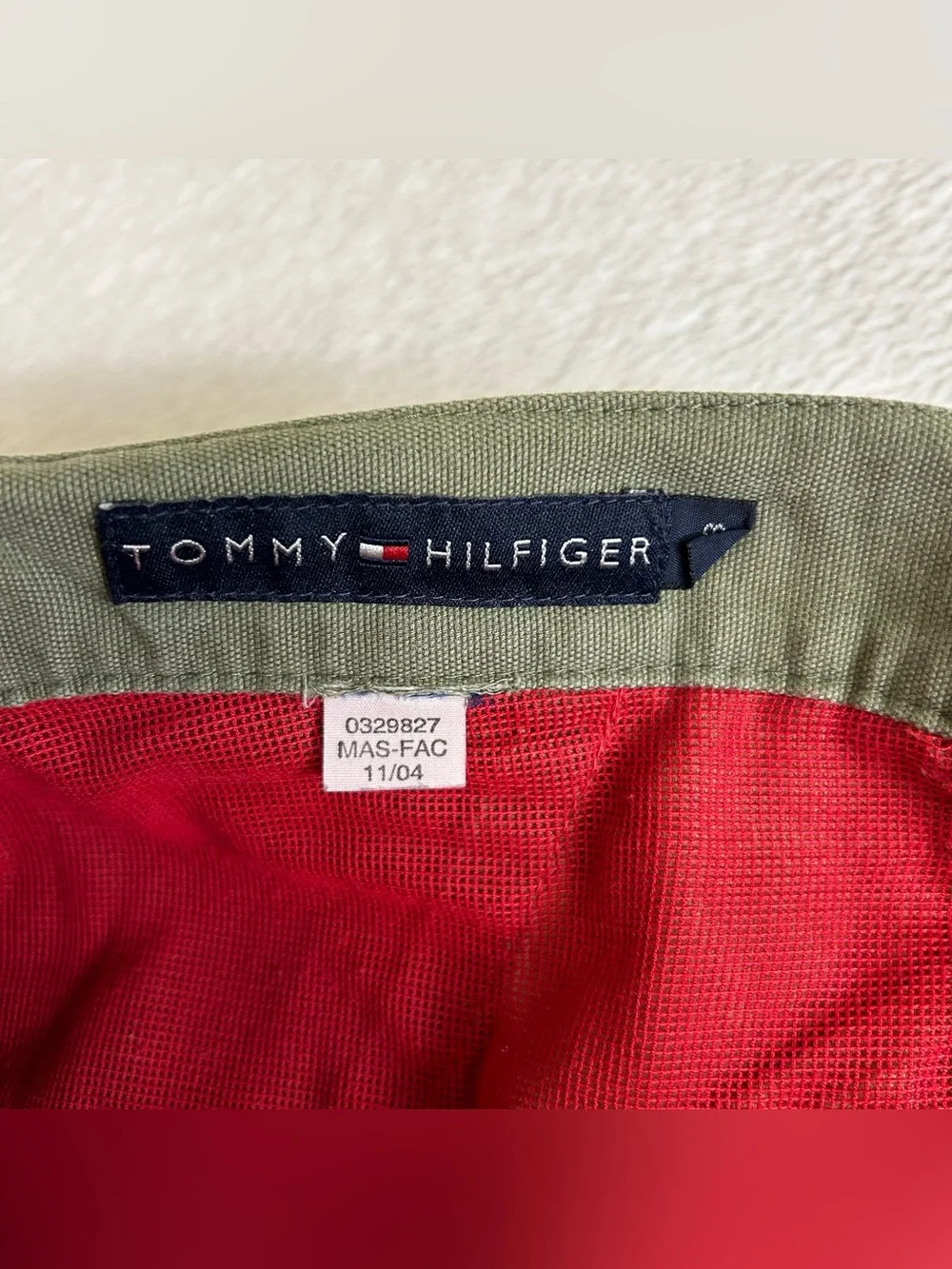 Tommy Hilfiger Men's Cargo Shorts Size 40 Olive Green Outdoor Utility Vintage